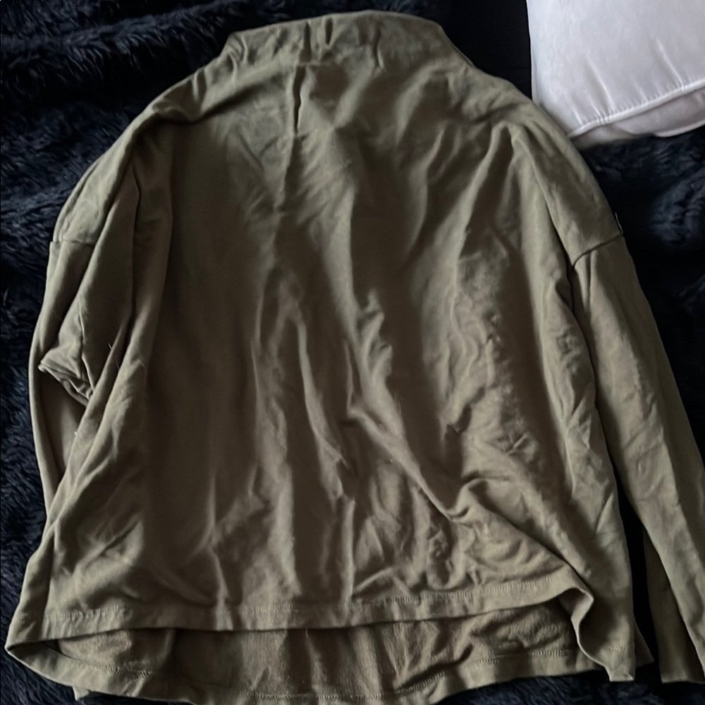 Encircled olive green dressy mock neck size M/L